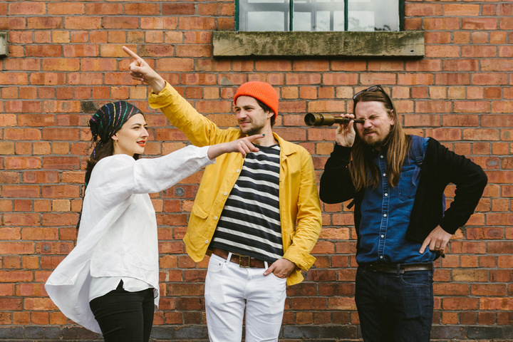 Three intrepid explorers embarking on Treasure Hunt Glasgow